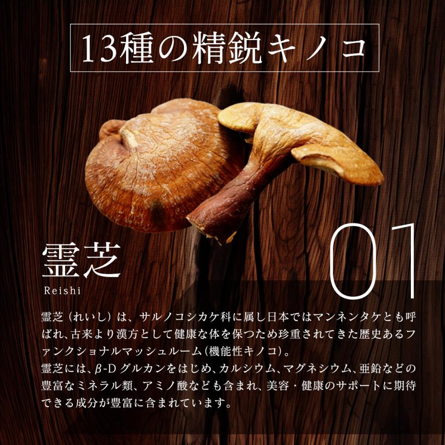 特選粉末】13種のキノコミックスパウダー 30g (霊芝 鹿角霊芝