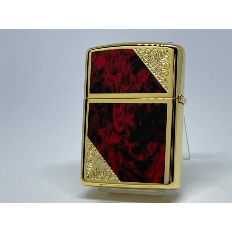 ZIPPO[ジッポー] 両面加工 ARMOR VENETIAN/ベネチアンアーマー レッド