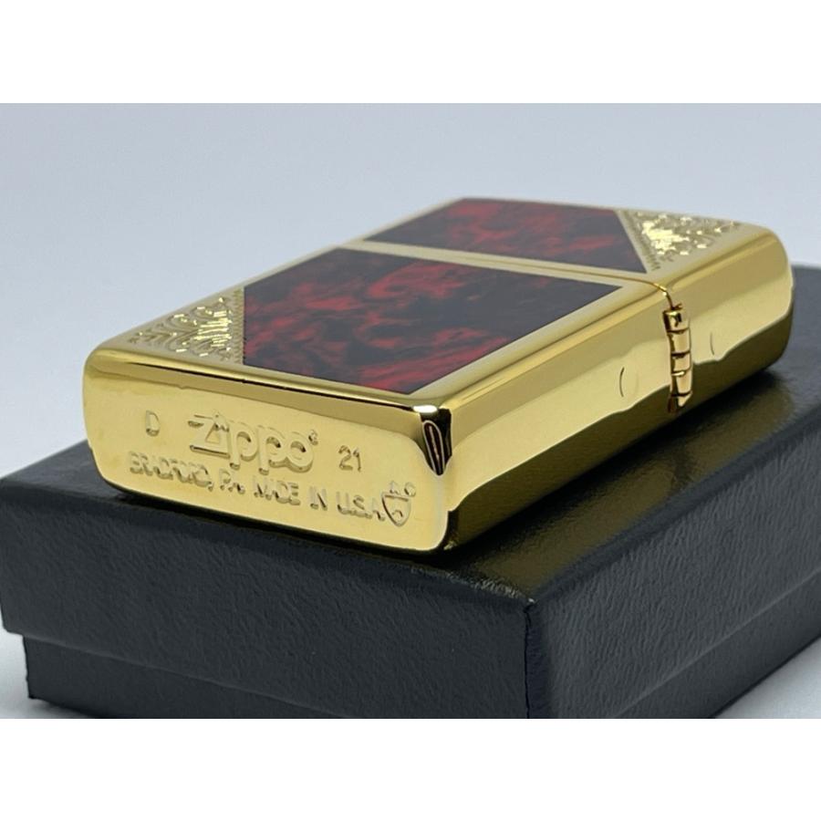 ZIPPO[ジッポー] 両面加工 ARMOR VENETIAN/ベネチアンアーマー レッド