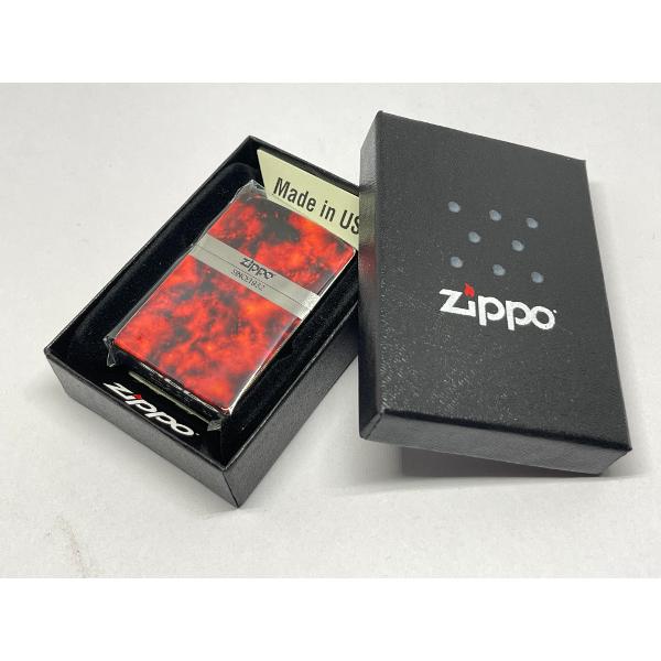 ZIPPO[ジッポー]両面加工 MARBLE & LOGO マーブル＆ロゴ レッド 200-REDZ |  | 03