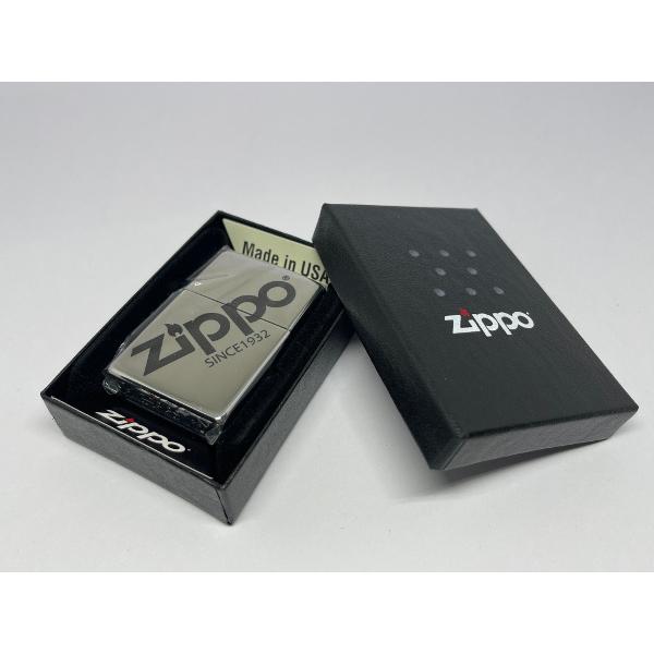 ZIPPO[ジッポー]ZIPPO LOGO ジッポーロゴ クロームメッキプリント仕上げ ブラック 25C-LOGOBK |  | 03