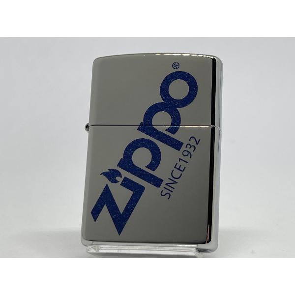 ZIPPO[ジッポー]ZIPPO LOGO ジッポーロゴ クロームメッキプリント仕上げ ブルー 25C-LOGOBL | 