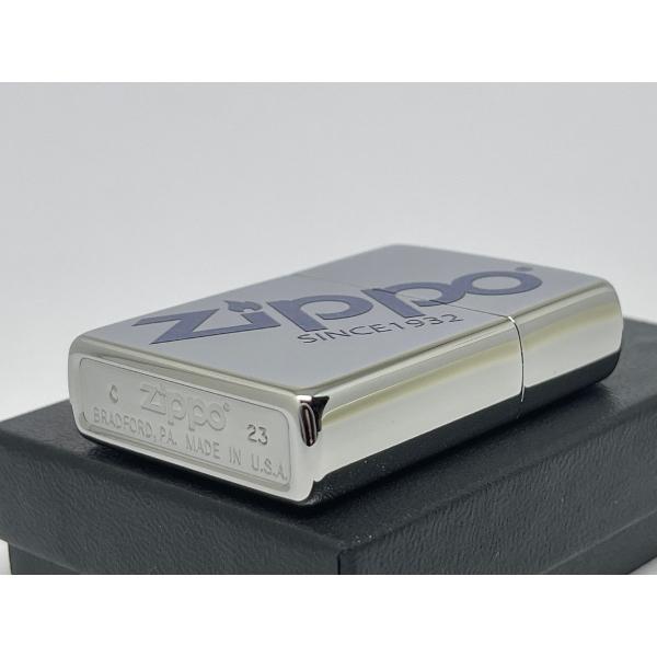 ZIPPO[ジッポー]ZIPPO LOGO ジッポーロゴ クロームメッキプリント仕上げ ブルー 25C-LOGOBL |  | 02
