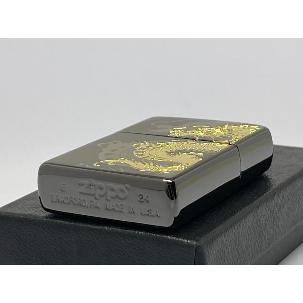 ジッポ　二重彫　龍 ZIPPO ライター ドラゴンタトゥー ジッポ 龍 シルバー