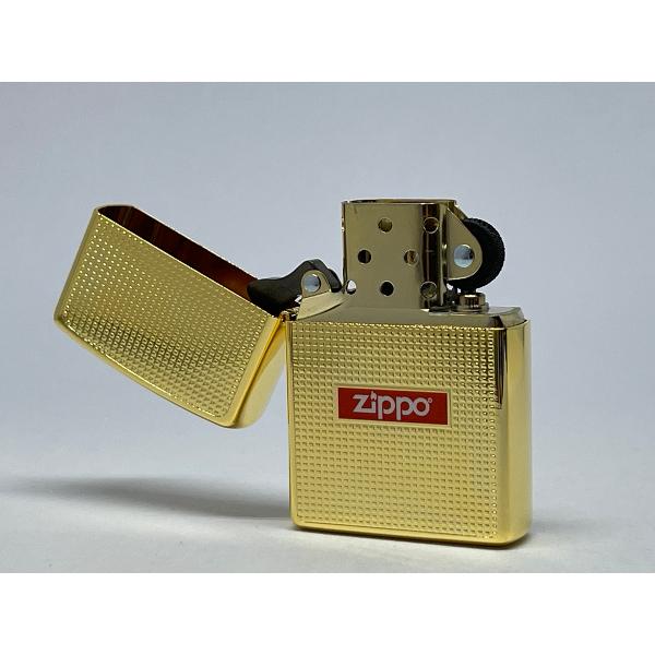 ZIPPO[ジッポー]両面加工 DOT & LOGO ドット＆ ロゴ ゴールド 2G-CUTLOGO |  | 02