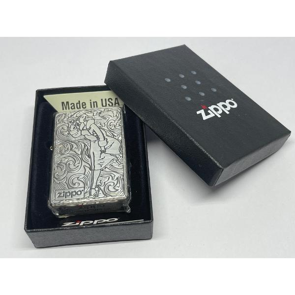 ZIPPO[ジッポー]両面加工 ARABESQUE WINDY アラベスクウインディ 銀いぶし 2SI-ARWINDY |  | 03