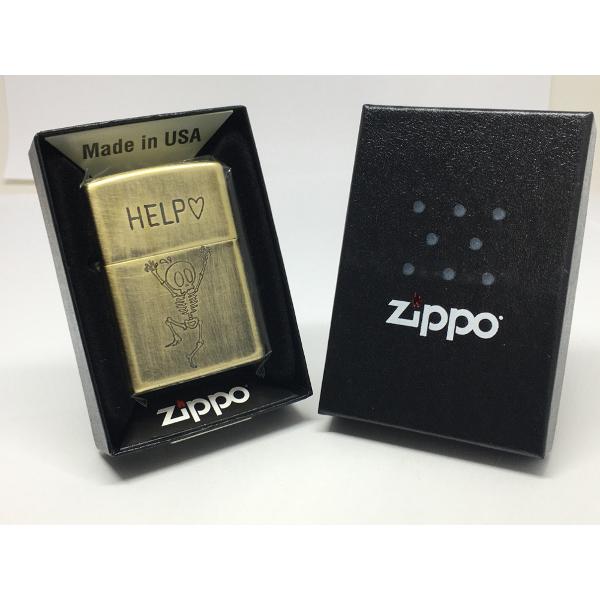 ZIPPO[ジッポー]ユーズドフィニッシュスカル HELP (本音は誰かに頼りたい！)2UDB-HELP | ZIPPO | 03