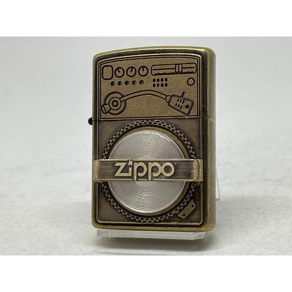 ZIPPO[ジッポー]ユーズド フィニッシュ レコードデザイン 真鍮メッキ 2UDB-RECORD | ZIPPO