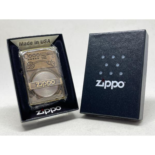 ZIPPO[ジッポー]ユーズド フィニッシュ レコードデザイン 真鍮メッキ 2UDB-RECORD | ZIPPO | 03