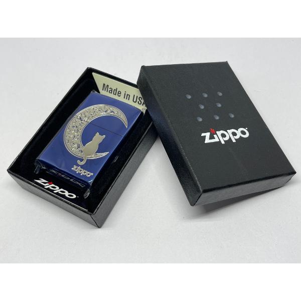 ZIPPO[ジッポー]CAT & THE MOON BL 猫と月 イオンブルー 1201S894 | ZIPPO | 03