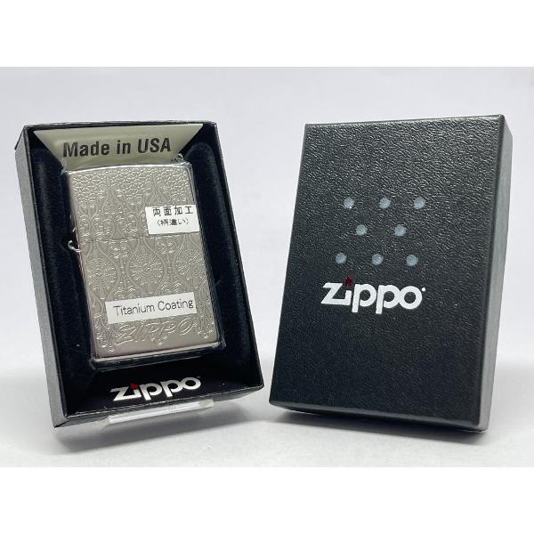 ZIPPO[ジッポー] 両面加工 ヨーロピアン レース European Lace TC(B)ブラックグレイ |  | 03