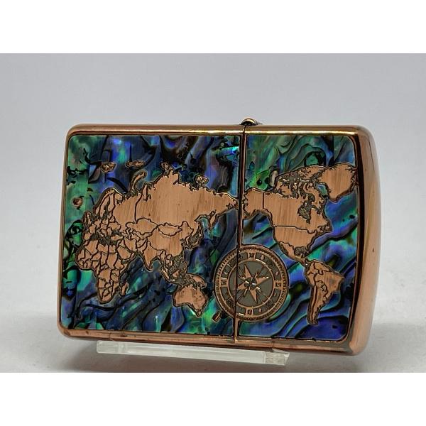 ZIPPO[ジッポー]アーマー両面加工 世界地図 Shell-World Map CO | 