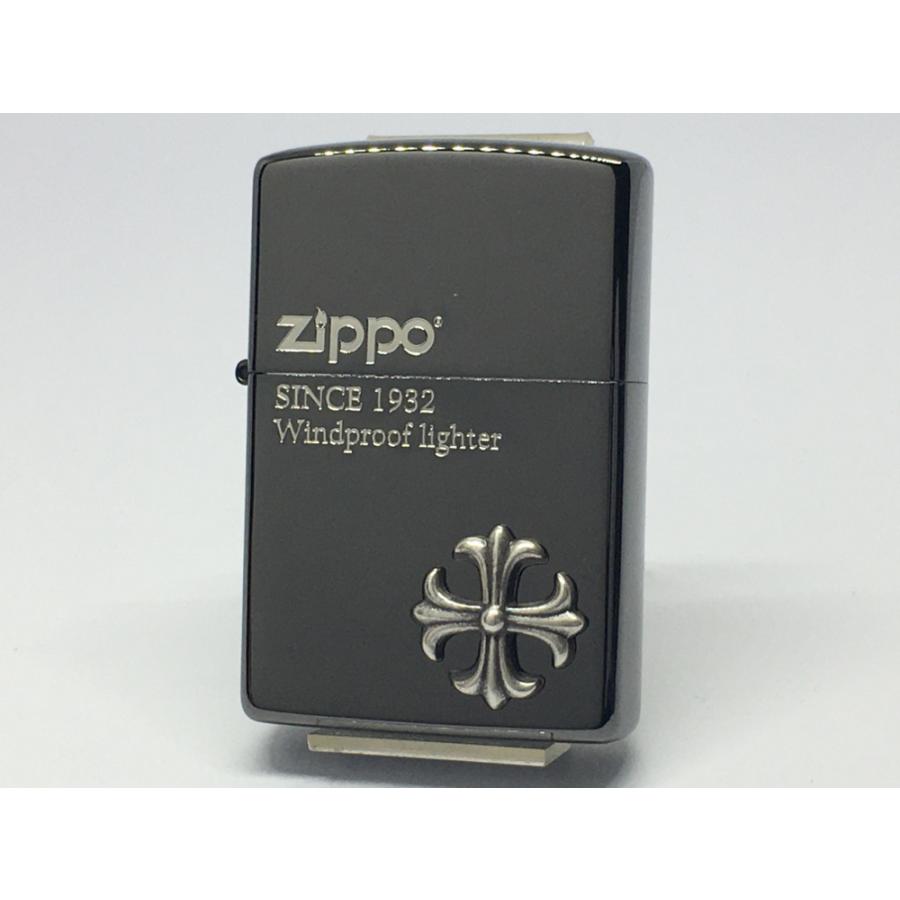 ZIPPO[ジッポー]ワンポイントメタル クロス ブラックニッケル 2CM-2 | ZIPPO
