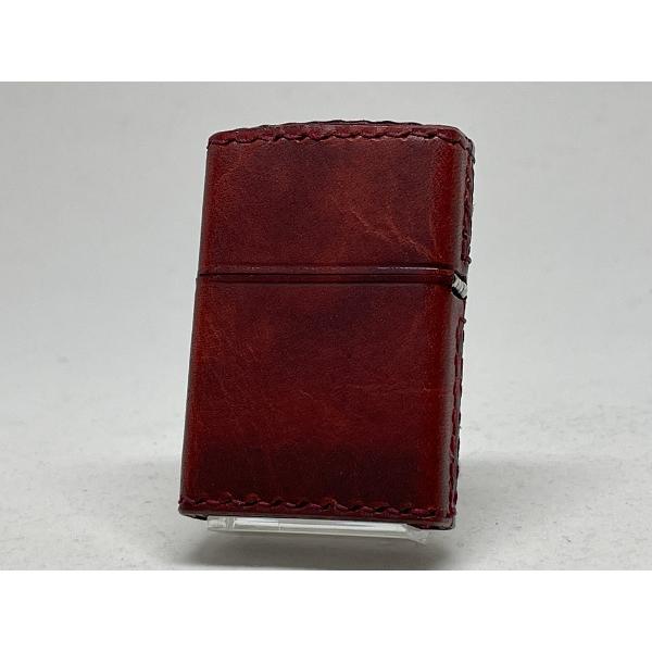 ZIPPO[ジッポー]ワンポイントメタル 革巻クロス ヴィンテージレッド 2CM-3RD | ZIPPO | 01