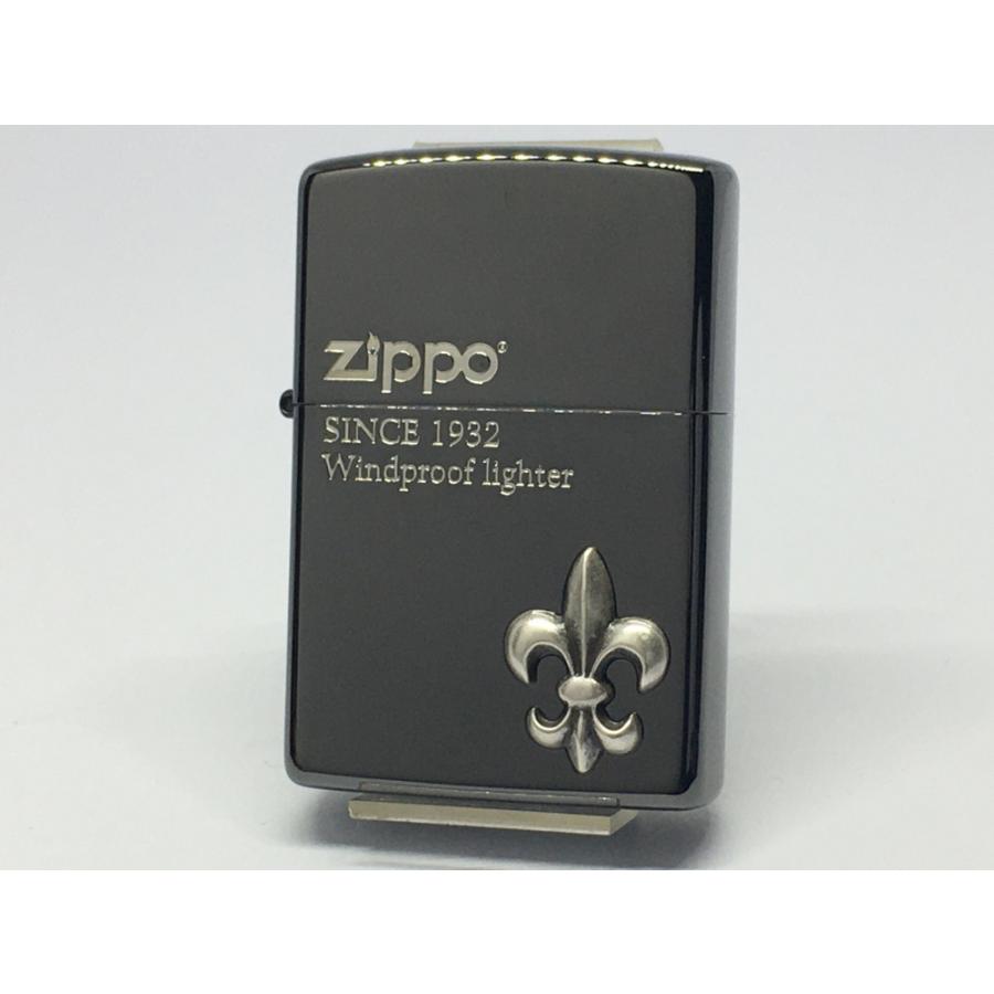 ZIPPO[ジッポー]ワンポイントメタル ユリ ブラックニッケル 2YM-2 | ZIPPO