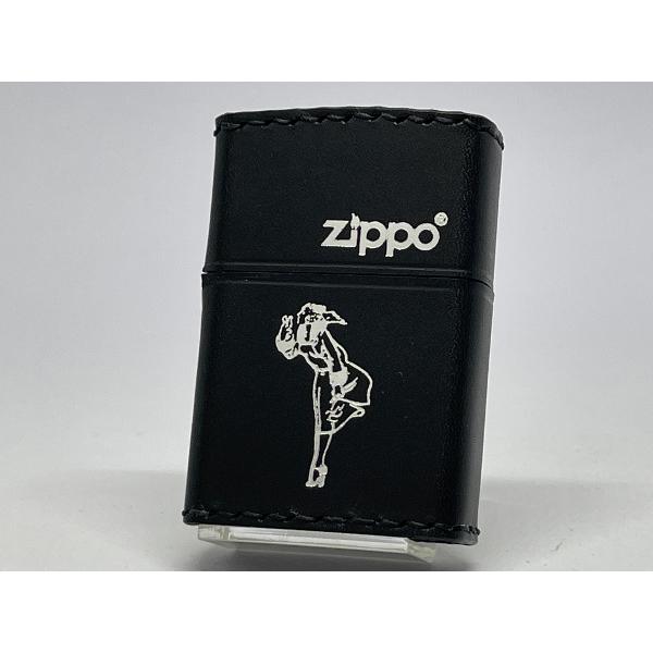 ZIPPO[ジッポー]革巻き WINDY ウインディ ブラック B-WS | ZIPPO