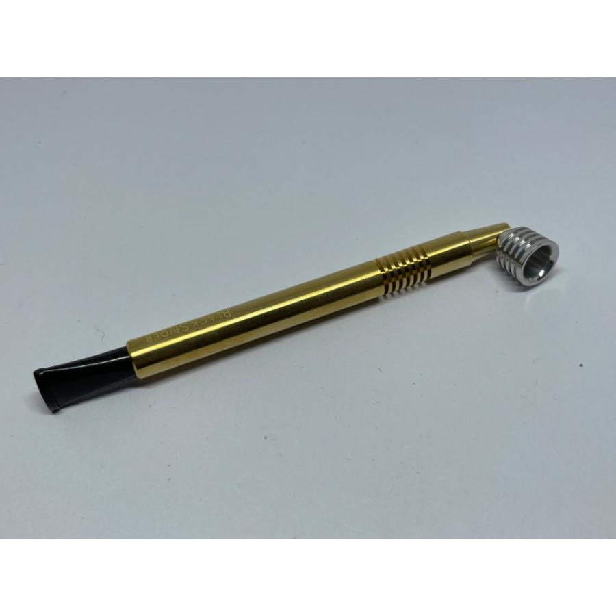 柘製作所 BLACK SPIDER ワンショットパイプ・ブラス-L #40902 |  | 01