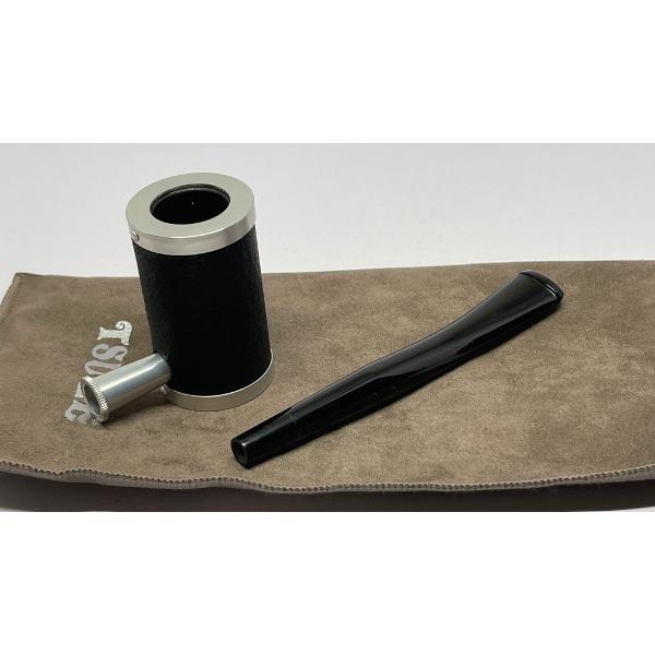 柘製作所 パイプ ツゲ・メタルシリーズ メタルタンカード・レザーブラック #45370 |  | 08