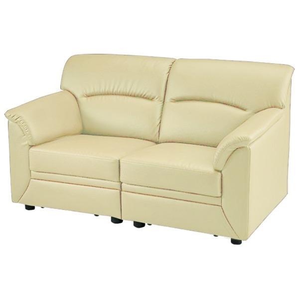 ５５ 以上節約 汚れたら拭ける合成皮革張地のお手入れ簡単な肘掛け付きソファ 送料無料ベーシック ダイニング リビング 分割式 木製 合皮張地 脚付き 肘付き 約幅141cm アイボリー 2人掛け ソファー ソファ ソファベッド Albinofoundation Org