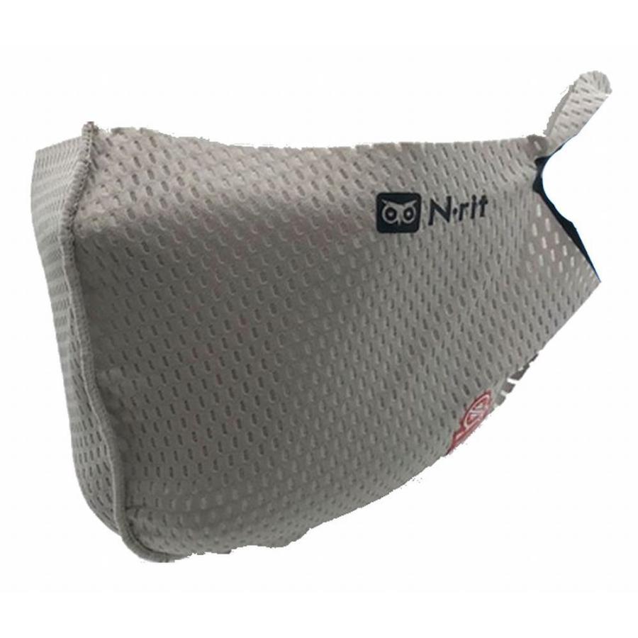 エヌリット(Nrit) スポーツ クーリングマスク グレー Lサイズ 抗菌防臭 飛沫抑制 スポーツマスク sports cooling