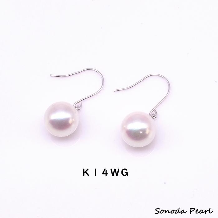 あこや真珠フックピアス ７ｍｍ ~７.５ｍｍ ホワイト系 Ｋ１８ Ｋ１４ＷＧ フォーマル カジュアル 普段使い 爆買 |  | 01