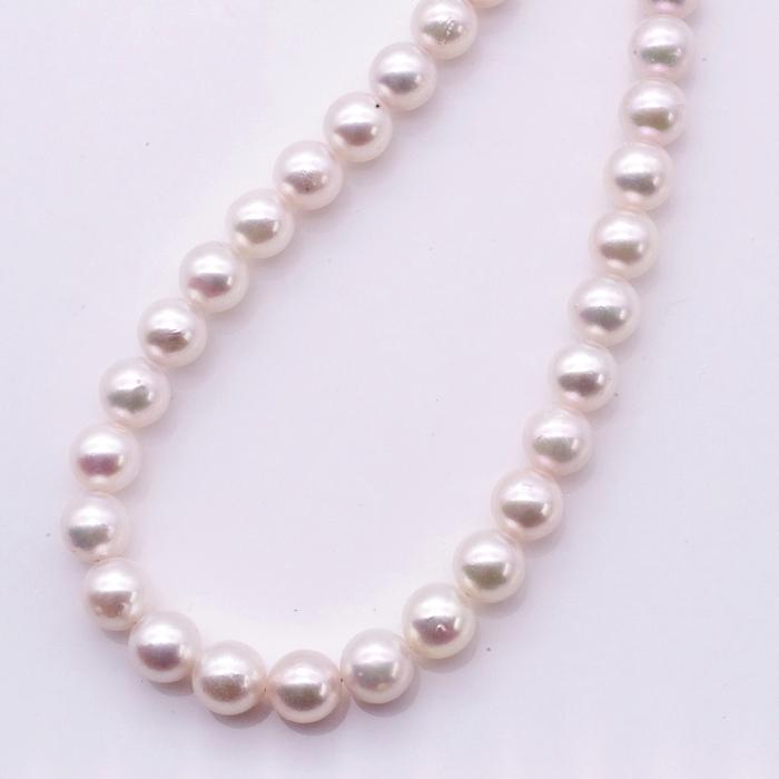 7.5−8mmあこや真珠ネックレスセット ホワイト系 冠婚葬祭 入園