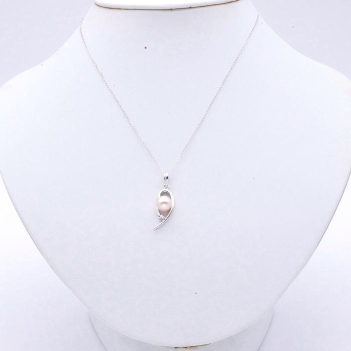 あこや真珠ペンダント 7〜7.5mm デザイン3種 ホワイト系 ピンク