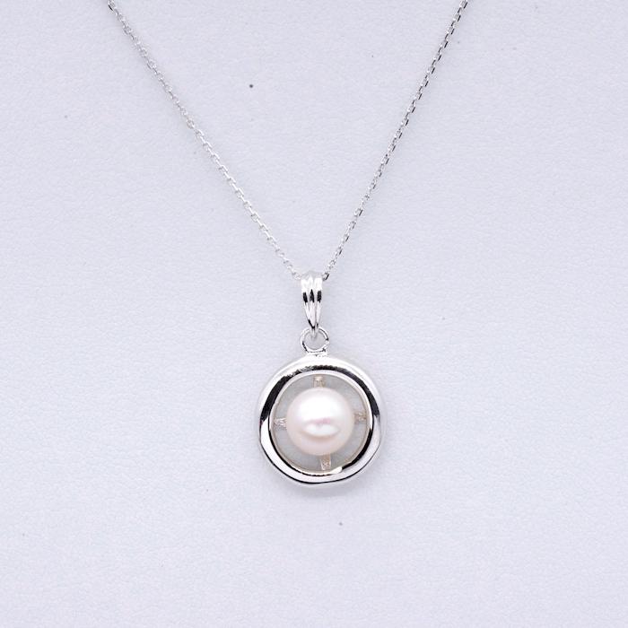 あこや真珠ペンダント 7〜7.5mm デザイン3種 ホワイト系 ピンク