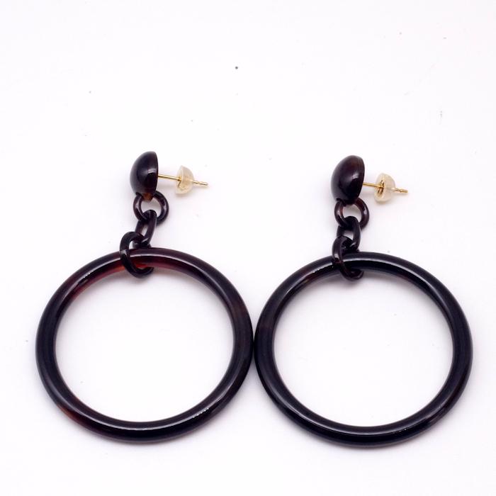 べっ甲！ バラフ 73.7㎜ K10 ピアス（LA-7052） べっ甲！ バラフ 73.7