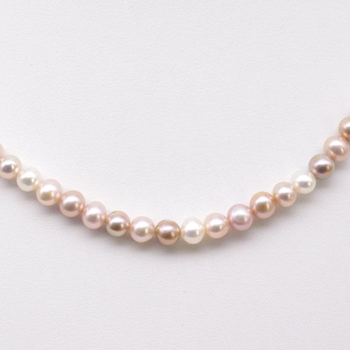 淡水パールネックレス ピンク系 マルチカラー 真珠 5-5.5mm ベビー