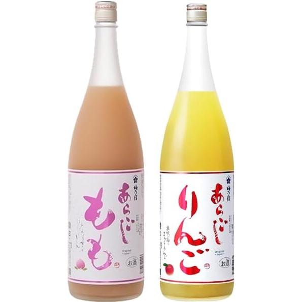 ☆m☆j☆　梅乃宿　あらごしももとりんご　2本セット 梅乃宿酒造 梅乃宿 飲み比べ2本セット（あらごしもも酒・あらごし