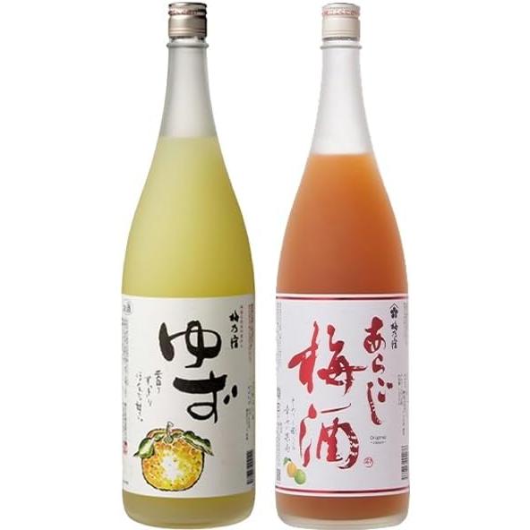 梅乃宿酒造 梅乃宿 飲み比べ2本セット（あらごしゆず酒・あらごし梅酒