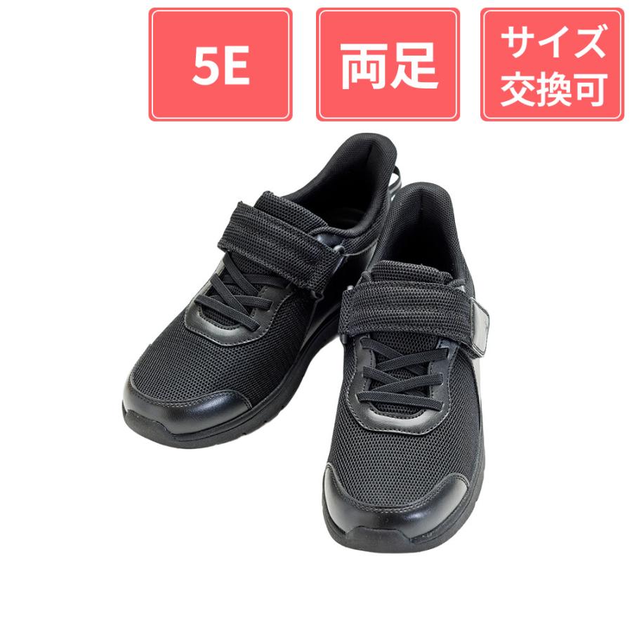 あゆみ 徳武産業 あゆみシューズ ライフステップ 5E 両足 ブラック 4L 