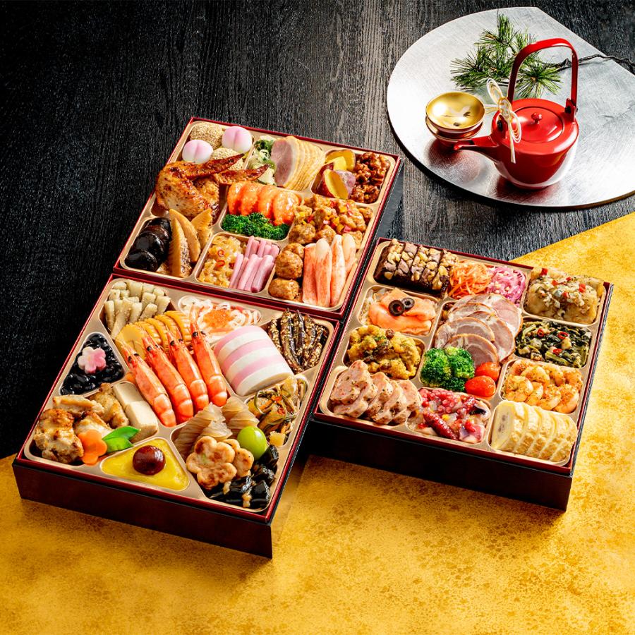 トオカツフーズ 和洋中おせち「招福の宴」約4-5人前 三段重 合計