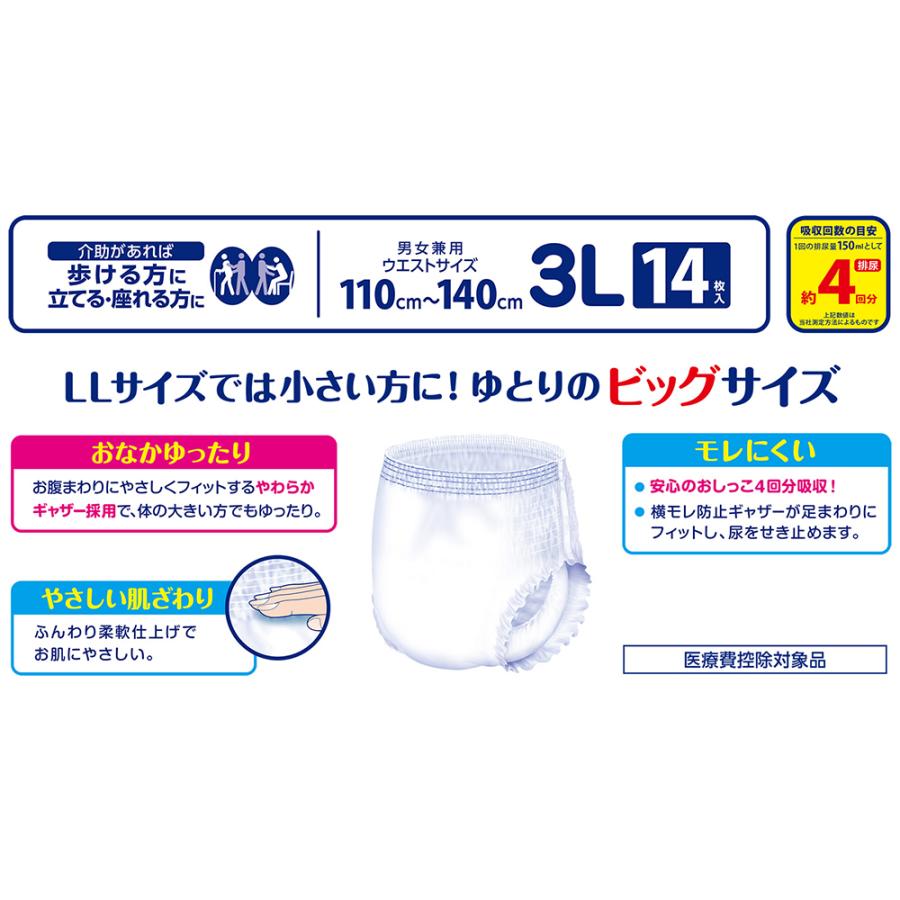 リブドゥコーポレーション リフレ はくパンツ BIG 3Lサイズ 計28枚 (14