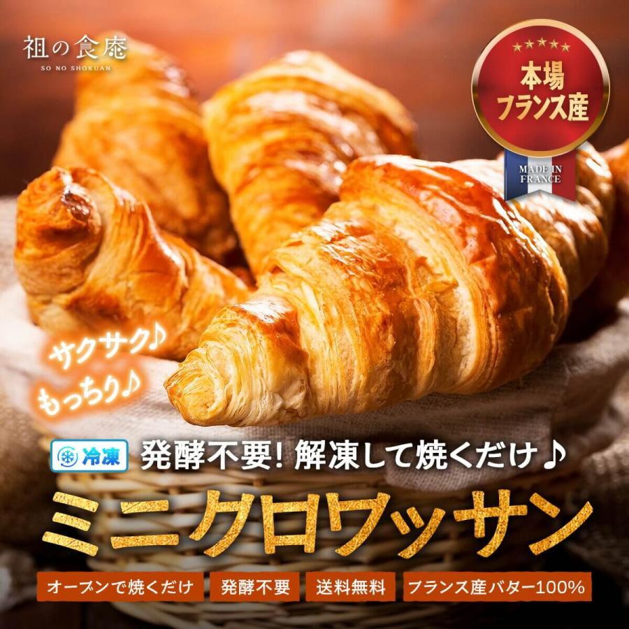 フランス産バター100％使用！冷凍 焼くだけ ミニクロワッサン 25g×約40個入 冷凍パン 生地 パン生地 発酵不要 オーブン 朝食 モーニング の商品画像