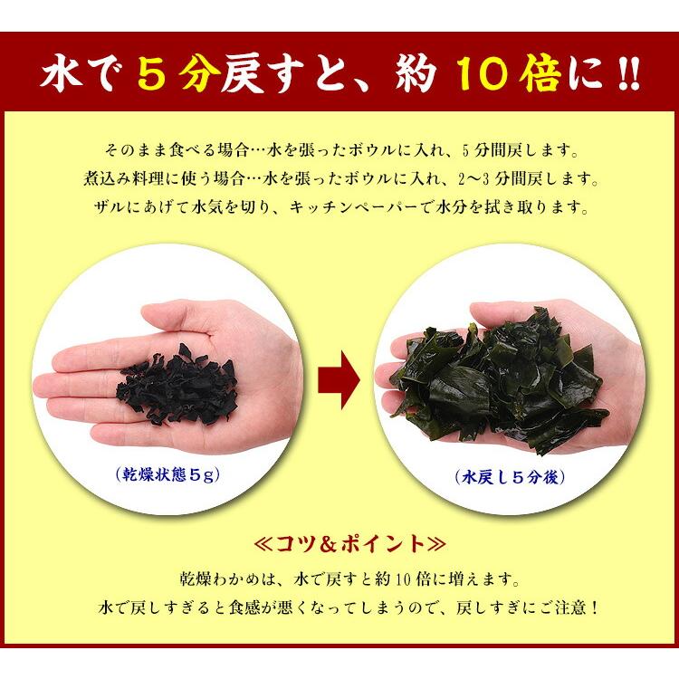 三陸産 乾燥 カットワカメ たっぷり50g 無添加 無着色 若芽 わかめ