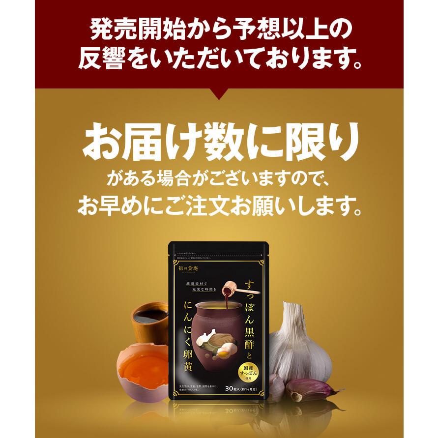 すっぽん黒酢 無臭にんにく卵黄 （約1ヵ月分） ダイエット 
