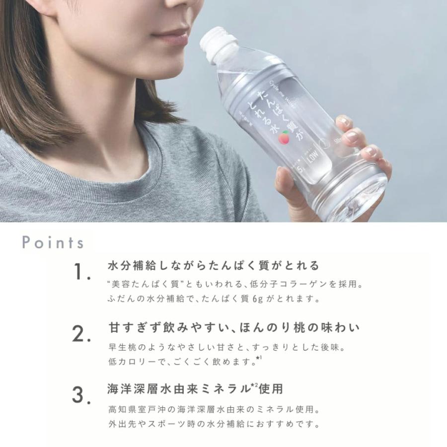 食物繊維がとれる水 or たんぱく質がとれる水 500ml×24本 すきとおる