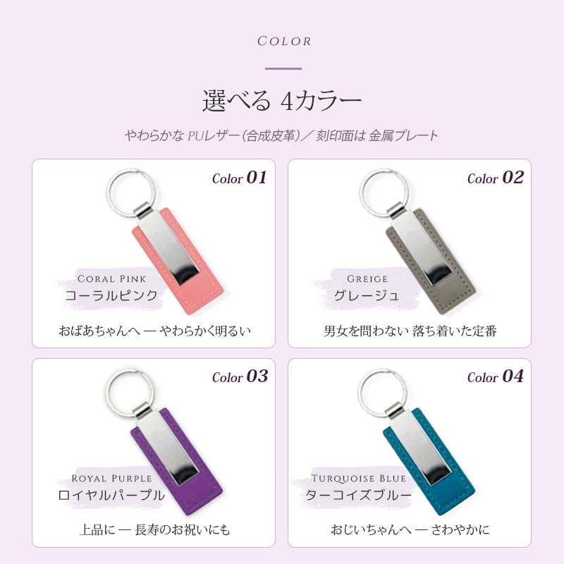 敬老の日 プレゼント 名入れ キーホルダー 両面刻印 イラスト5種