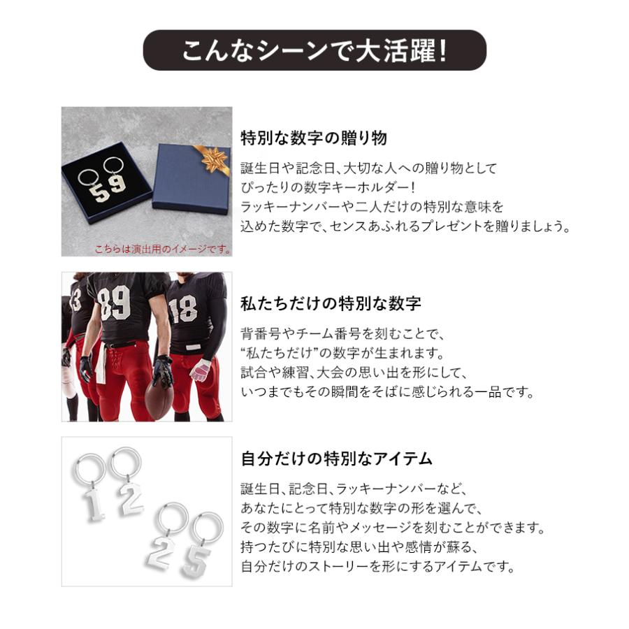 名入れ キーホルダー 番号 数字 ナンバー ネームプレート キーリング 