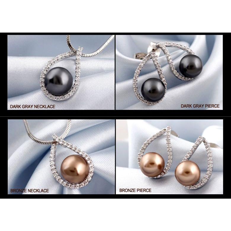 パール ネックレス rose rosa ピアス セット 真珠 シルバー ケース付き