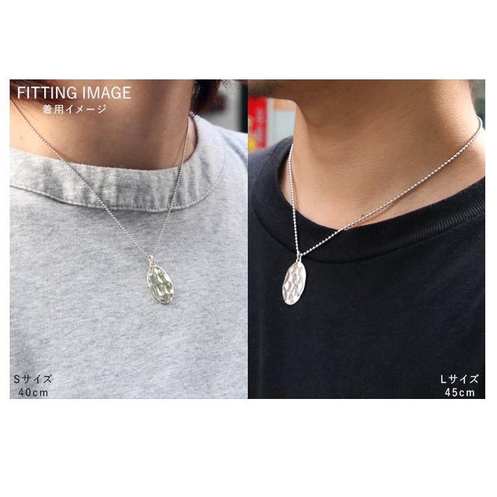 MUZE JEWELRY ペアネックレス シルバーネックレス ペンダント 長さ40cm 45cm 50cm シルバー ネックレス チェーン ボールチェーン カップル 彼女の画像