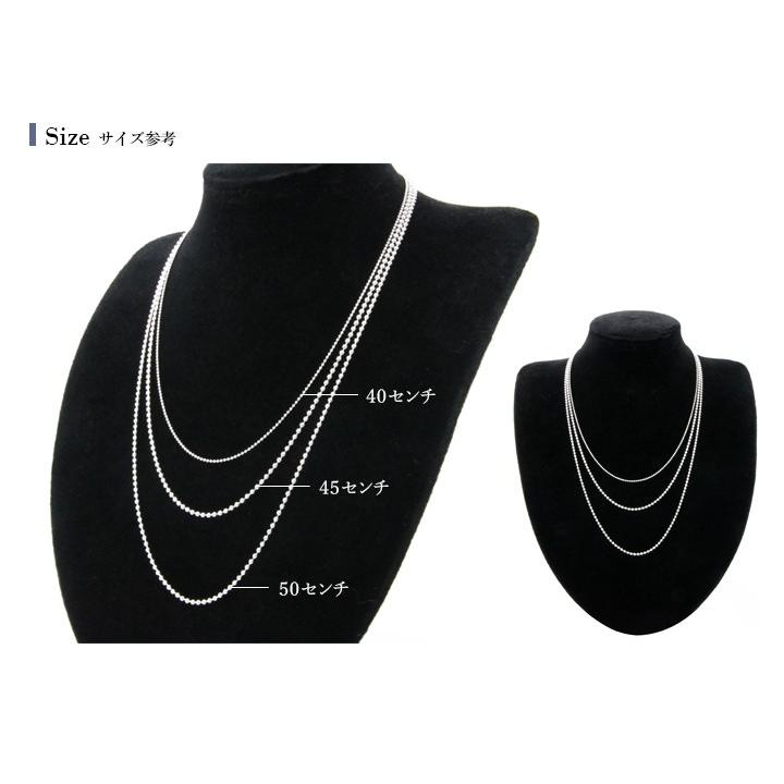 MUZE JEWELRY ペアネックレス シルバーネックレス ペンダント 長さ40cm 45cm 50cm シルバー ネックレス チェーン ボールチェーン カップル 彼女の画像