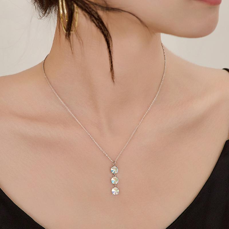 スワロフスキー　ドロップ　ネックレス ネックレス 6mm スワロフスキークリスタル ドロップネックレス (8