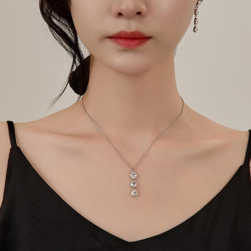 スワロフスキー　ドロップ　ネックレス ネックレス 6mm スワロフスキークリスタル ドロップネックレス (8