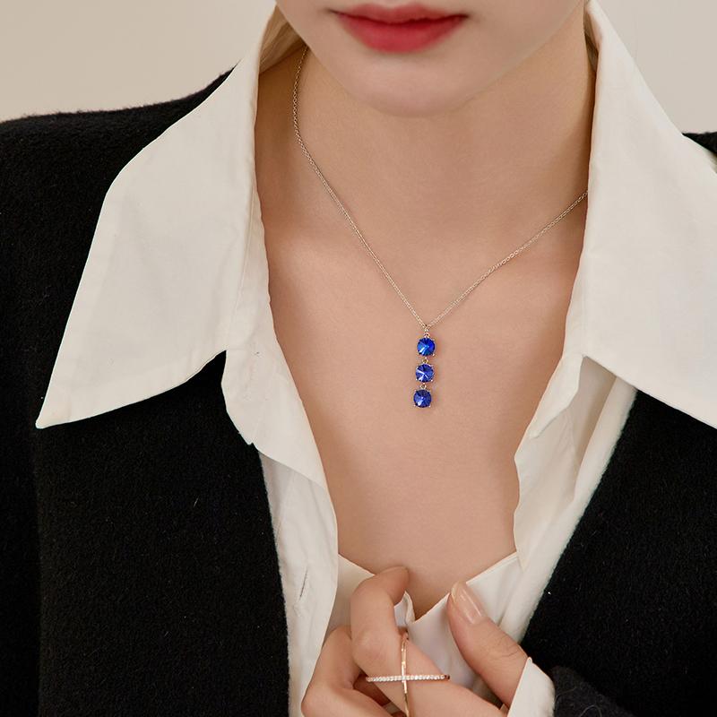 スワロフスキー　ドロップ　ネックレス ネックレス スワロフスキー カラードロップ レディース 推し活