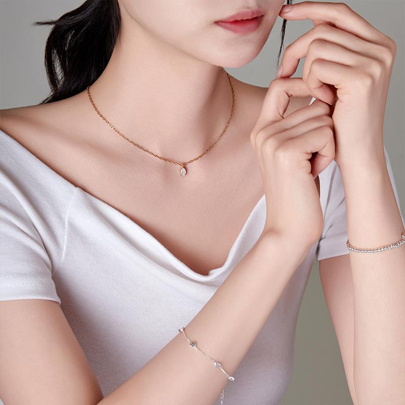 ブレスレット Silver 925 キュートハート ラインブレスレット 韓国