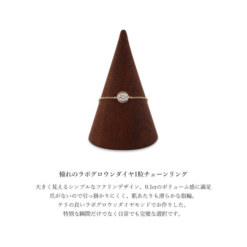 ラボグロウンダイヤモンド チェーンリング リング 指輪 0.10ct