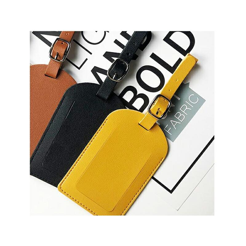 荷物タグ ネームタグ PUレザー バッグタグ 7カラー 目印 ネーム